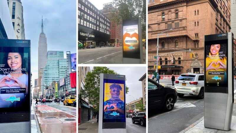 La campaña de concientización @Vaccinate4Love Orden del Doctor se presenta en los kioscos de LinkNYC por toda la ciudad de Nueva York