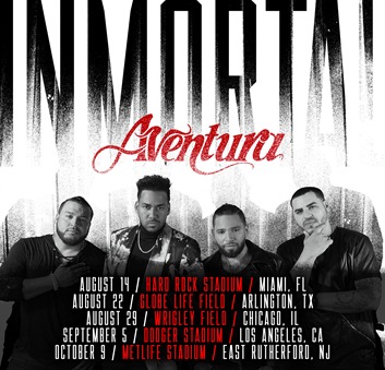 Los Reyes de la Bachata “Aventura” se convierten en el primer evento latino en hacer “Sold Out” en el Hard Rock Stadium en Miami.FL