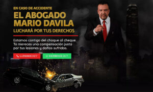 En caso de accidente llame al abogado Mario Davila