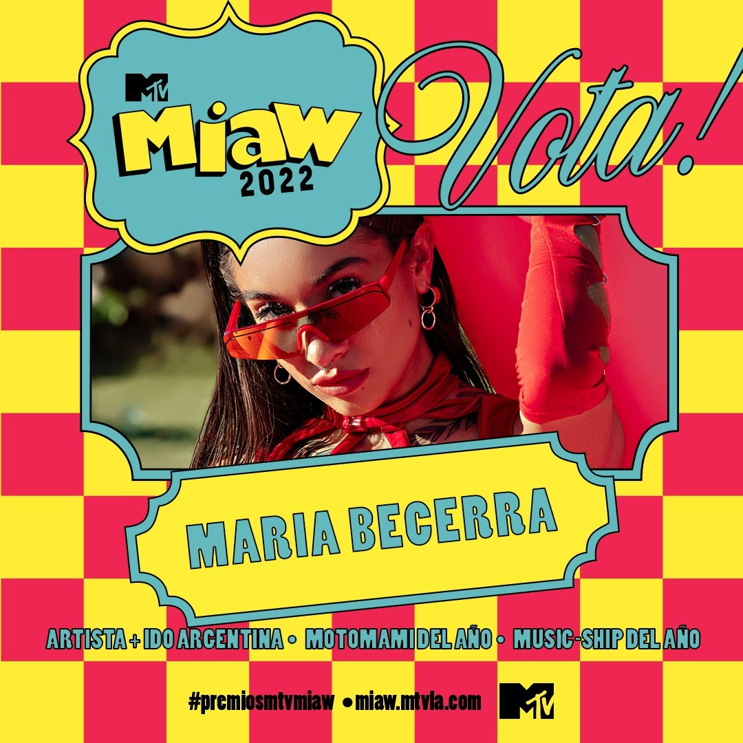 María Becerra ganadora en los Premios Heat y nominada para los MTV Miaw 2022