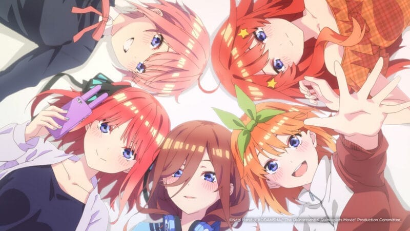 Crunchyroll anuncia fechas de lanzamiento mundial para la popular comedia románticaThe Quintessential Quintuplets Movie