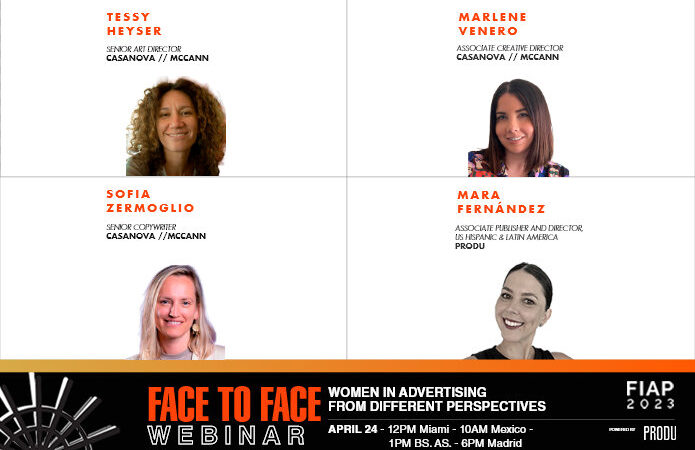 PRODU FIAP Face to Face Webinar: ‘Mujeres en la publicidad desde diferentes perspectivas’ este lunes