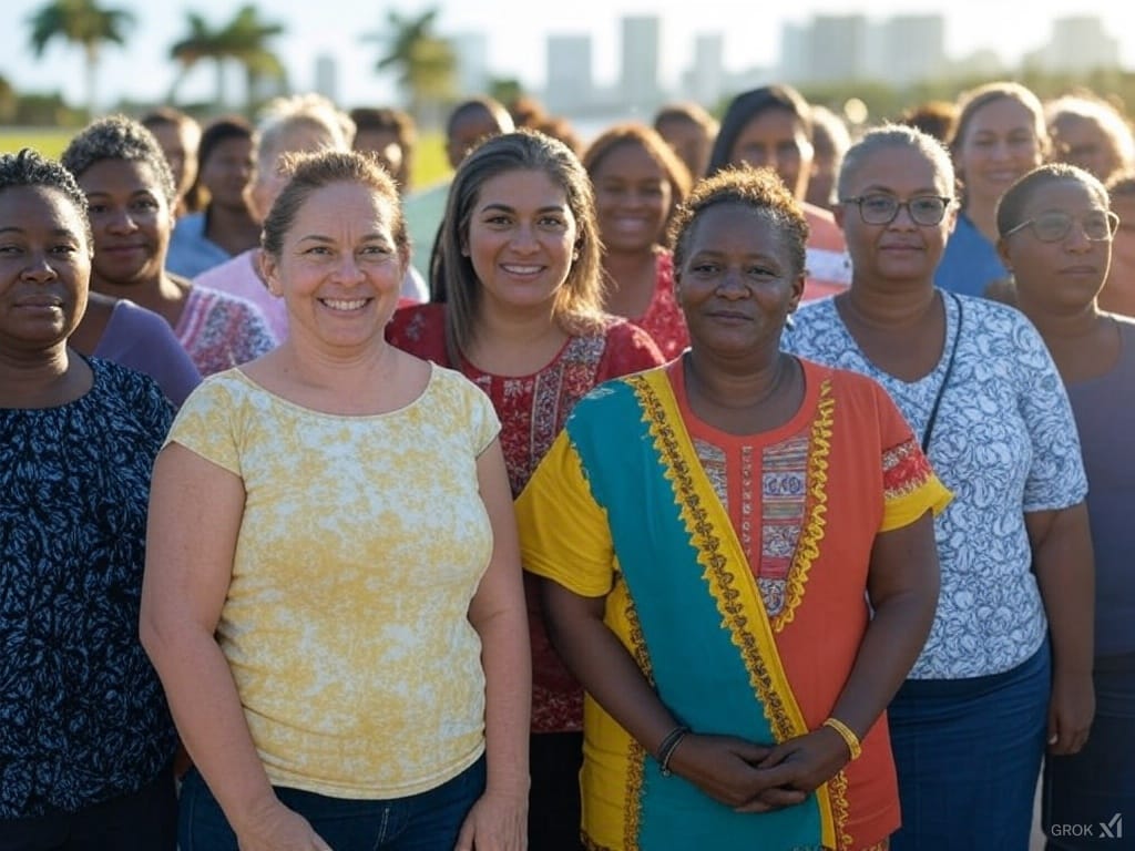 Mujeres de Miami se unen en apoyo a la comunidad inmigrante