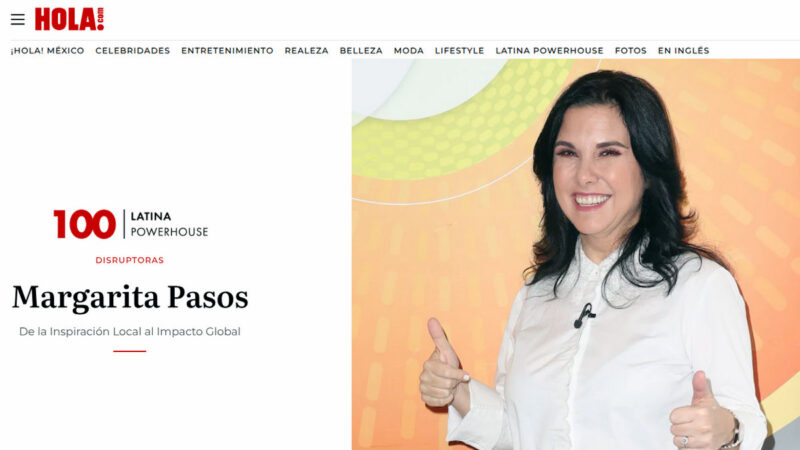 Margarita Pasos fue elegida entre las 100 personalidades más influyentes de Latina Powerhouse 2025 de la revista ¡HOLA!